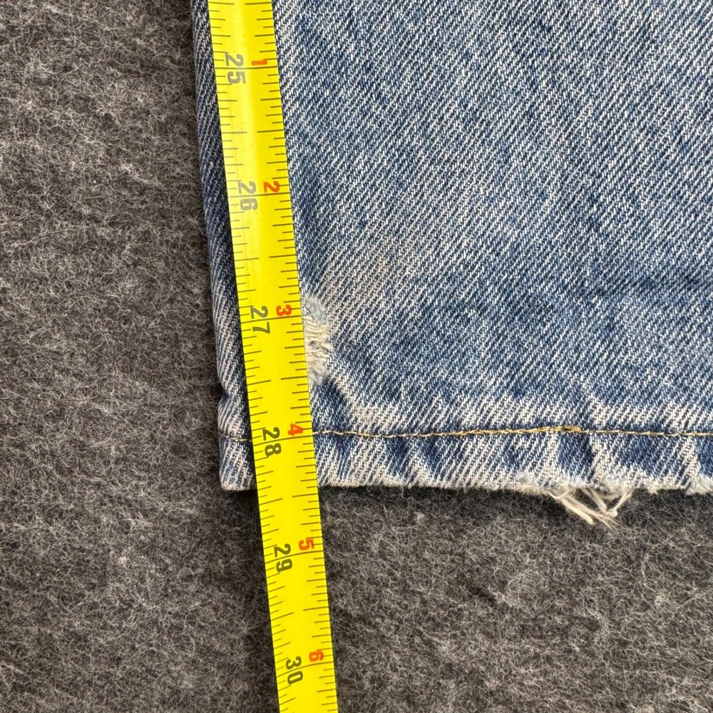 Riders by Lee Jeans Mens 36x29 Blue Distressed Straight Leg Denim‎ Y2K Fit 34x29 - Picture 11 of 12
